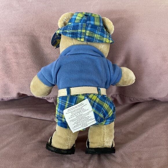 NWT STARBUCKS Bearista 63rd Ed Preppy Plaid Summer Vacation‎ Bear Blue 2007 - Picture 5 of 7